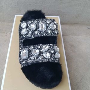 Michael Kors black/silver Stark Slide